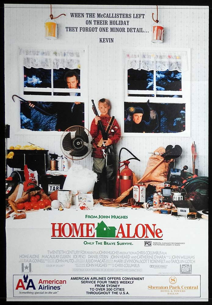 HOME ALONE Original One sheet Movie poster Macaulay Culkin Joe Pesci