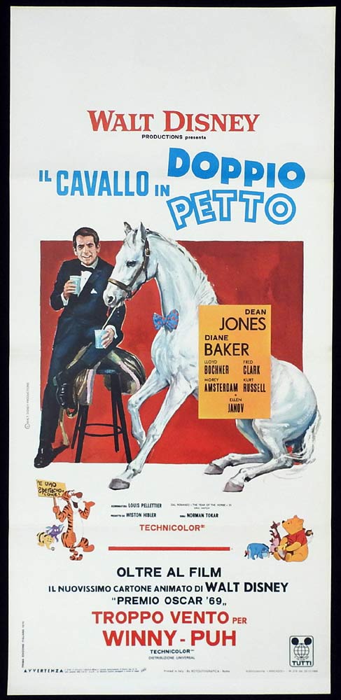 THE HORSE IN THE GRAY FLANNEL SUIT plus WINNIE THE POOH Original Locandina Movie Poster