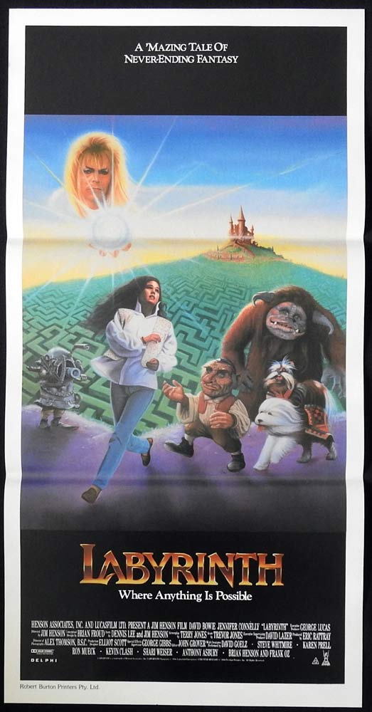 MCP404 Posters USA Labyrinth David Bowie Movie Poster Glossy Finish 