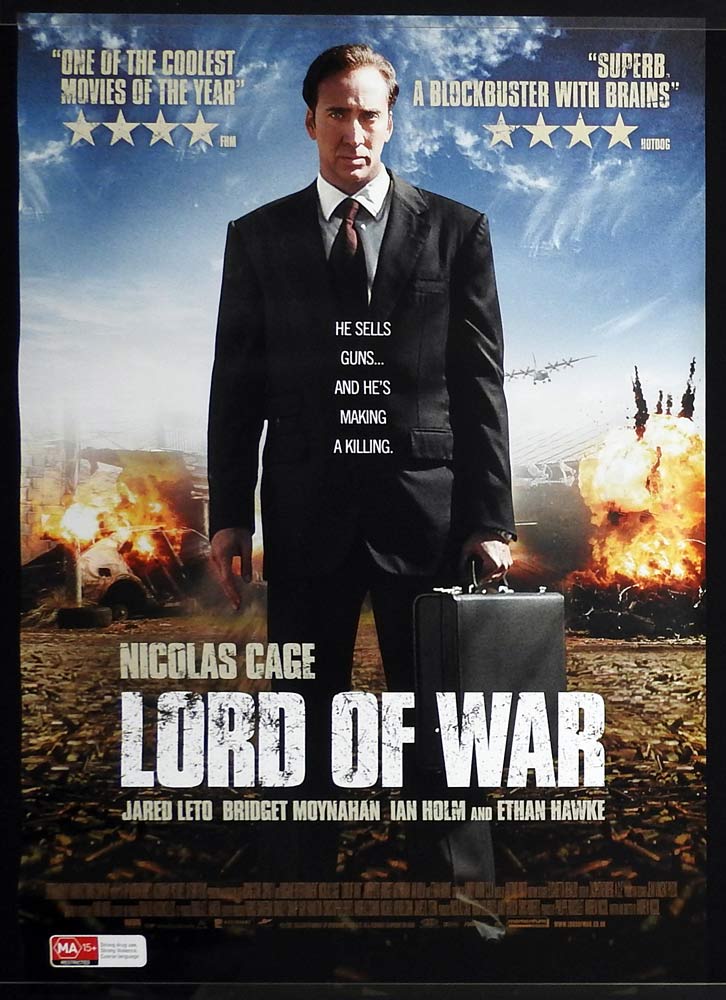 LORD OF WAR Original Rolled One sheet Movie poster Nicolas Cage Ethan Hawke