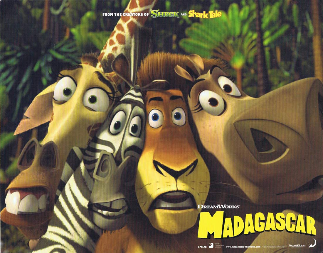 MADAGASCAR Original Lobby Card 3 Ben Stiller Chris Rock David Schwimmer