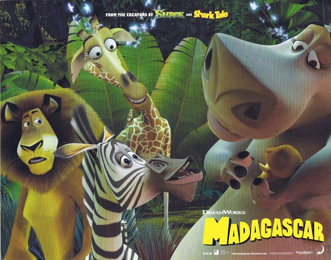 MADAGASCAR Original Lobby Card 5 Ben Stiller Chris Rock David Schwimmer