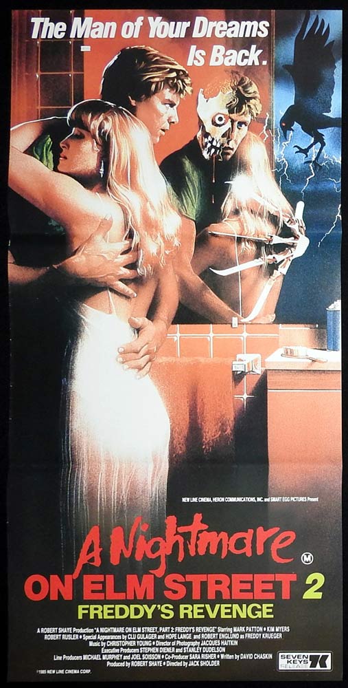 A NIGHTMARE ON ELM STREET 2 Freddy’s Revenge Original Daybill Movie poster Horror Slasher
