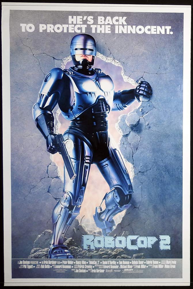 ROBOCOP 2 Original Rolled One sheet Movie poster Peter Weller Nancy Allen