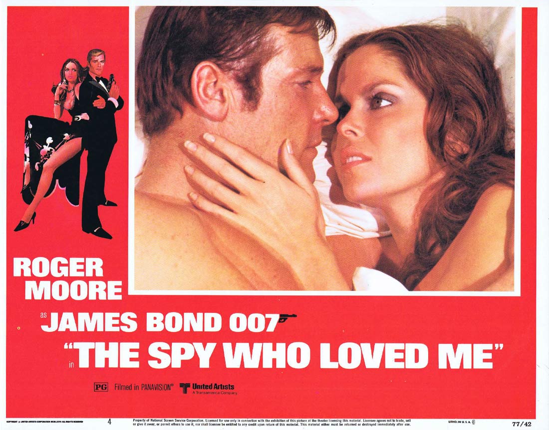THE SPY WHO LOVED ME Original Lobby Card 4 Roger Moore James Bond Barbara Bach
