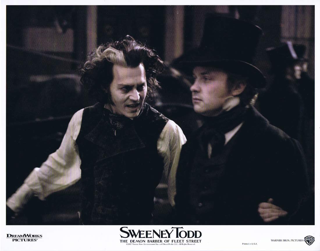 SWEENEY TODD Original Lobby Card 2 Johnny Depp Tim Burton Helena Bonham Carter
