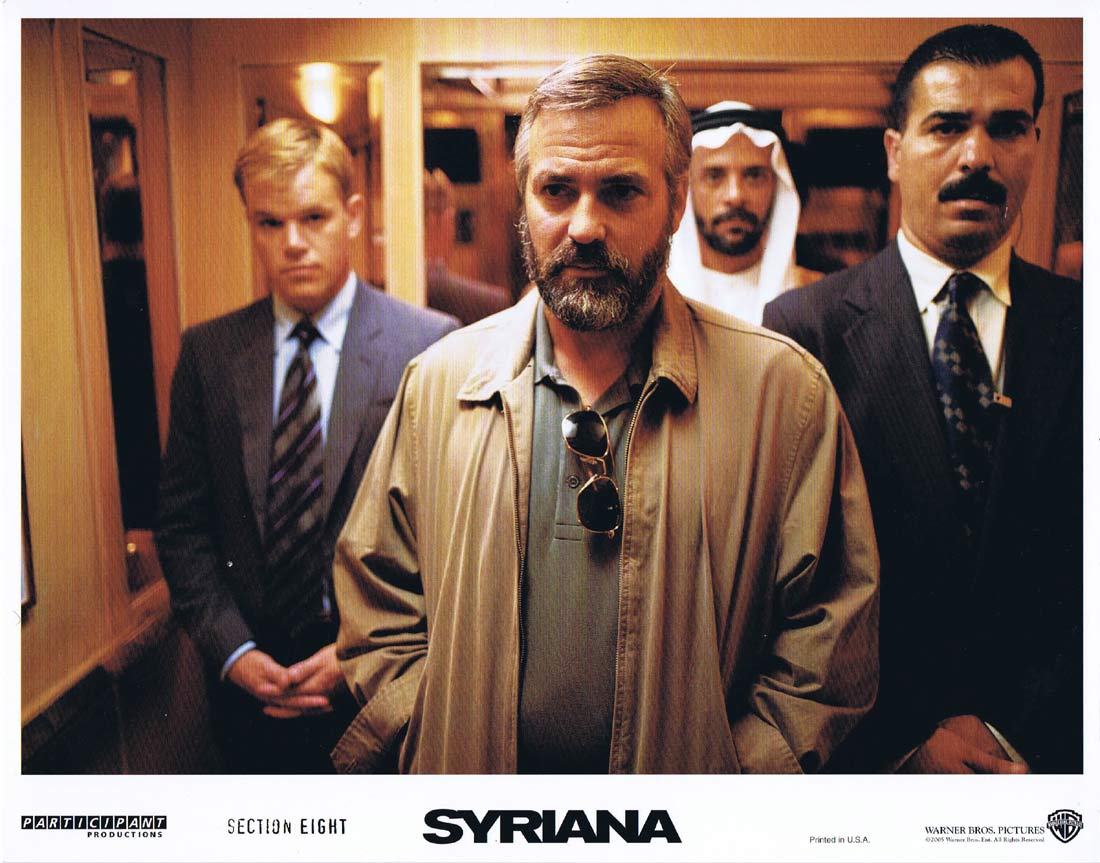 SYRIANA Original Lobby Card 1 George Clooney Matt Damon William Hurt