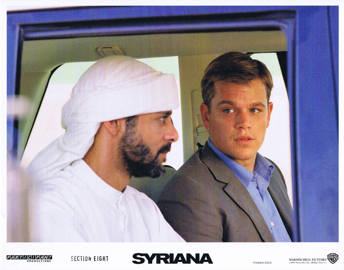 SYRIANA Original Lobby Card 2 George Clooney Matt Damon William Hurt