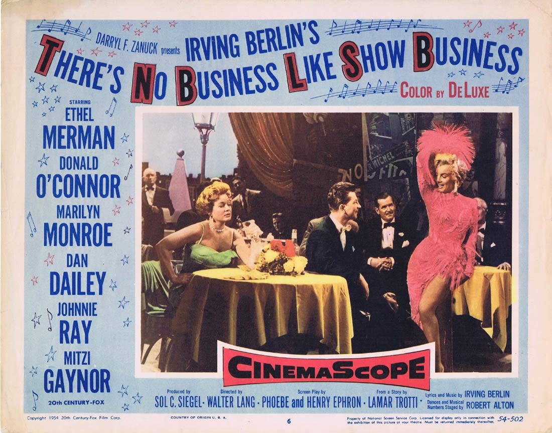 THERE’S NO BUSINESS LIKE SHOW BUSINESS Lobby Card 6 Marilyn Monroe