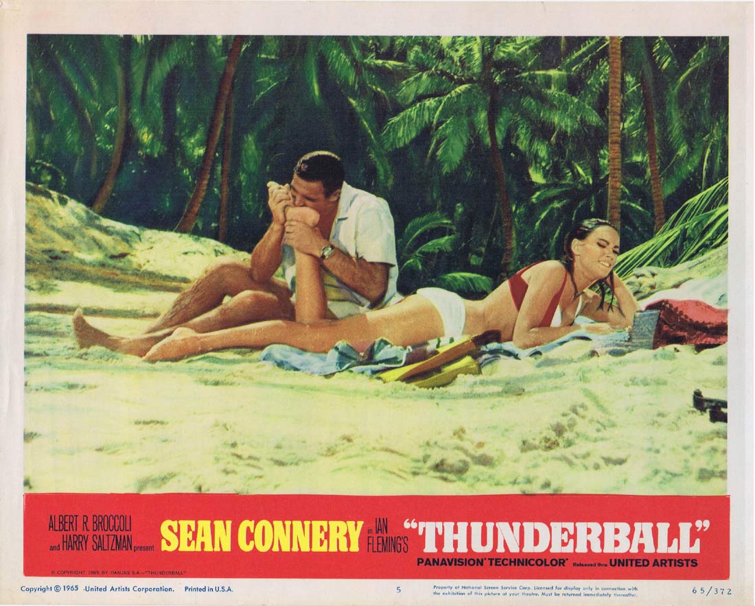 THUNDERBALL Original Lobby Card 5 James Bond Sean Connery Claudine Auger