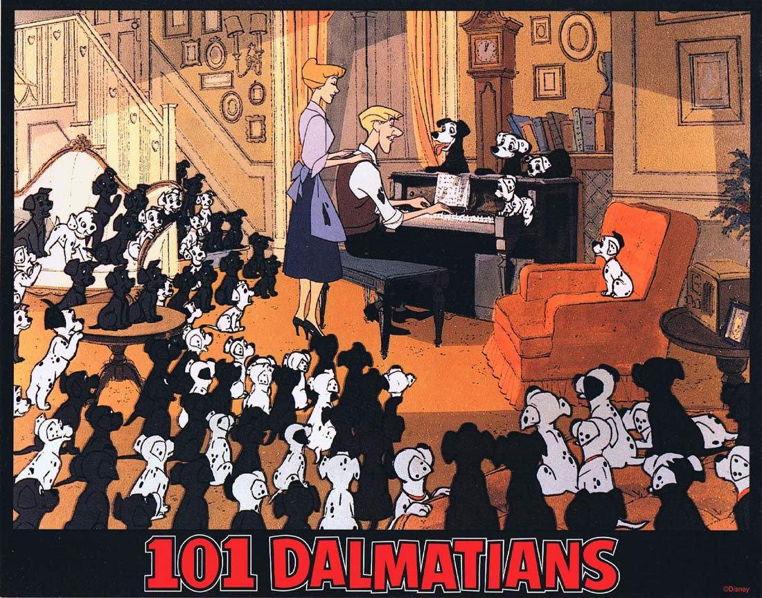 101 DALMATIONS Original Lobby Card 7 Rod Taylor Cate Bauer Disney