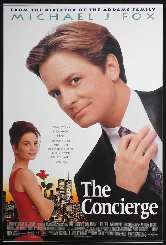 THE CONCIERGE Original Rolled One sheet Movie poster Michael J. Fox