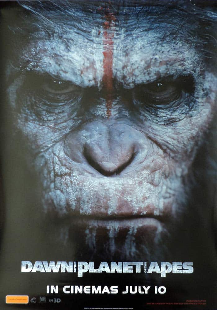 DAWN OF THE PLANET OF THE APES Original DS Advance One sheet Movie poster Andy Serkis