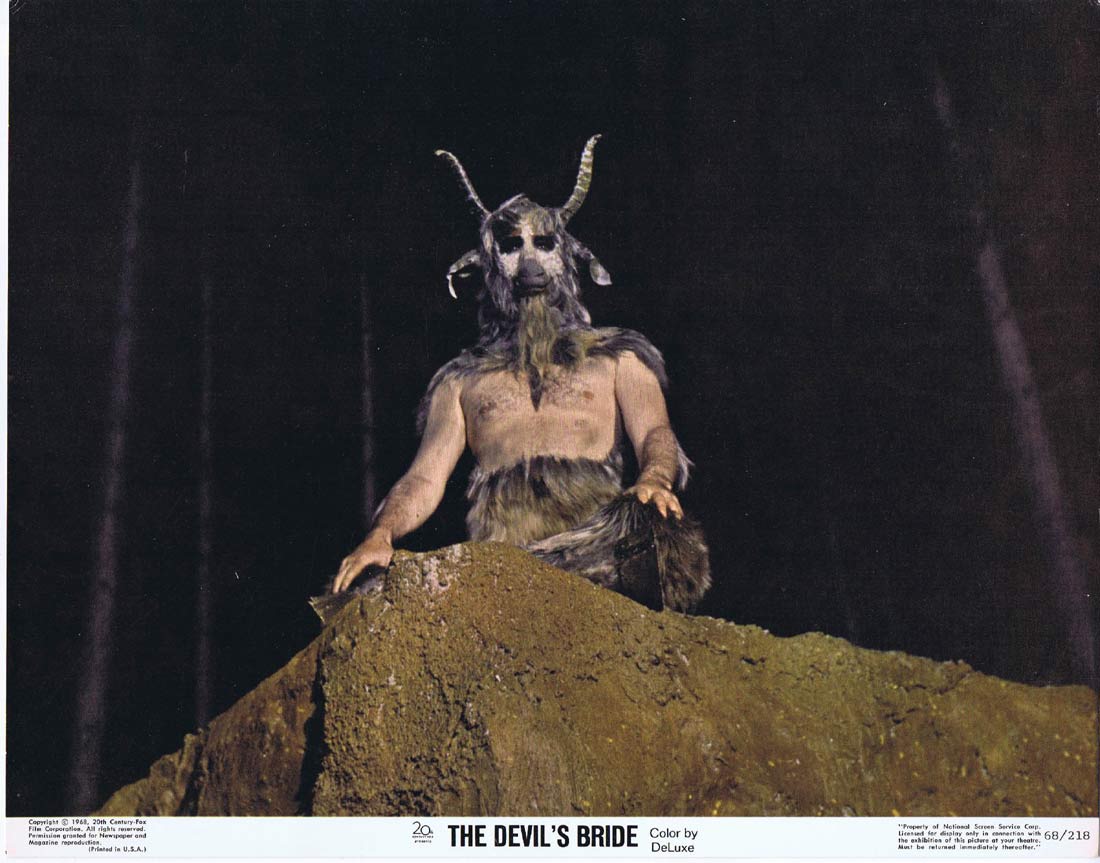 THE DEVIL’S BRIDE Original Lobby Card 6 Hammer Horror Christopher Lee Charles Gray