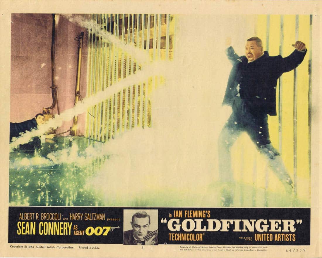 GOLDFINGER Original Lobby Card 3 Sean Connery James Bond