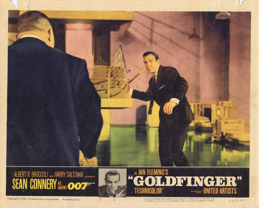 GOLDFINGER Original Lobby Card 4 Sean Connery James Bond