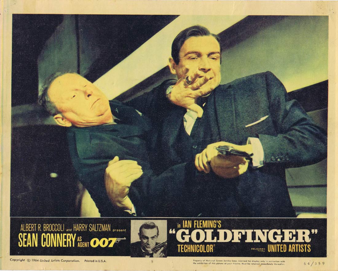 GOLDFINGER Original Lobby Card 5 Sean Connery James Bond