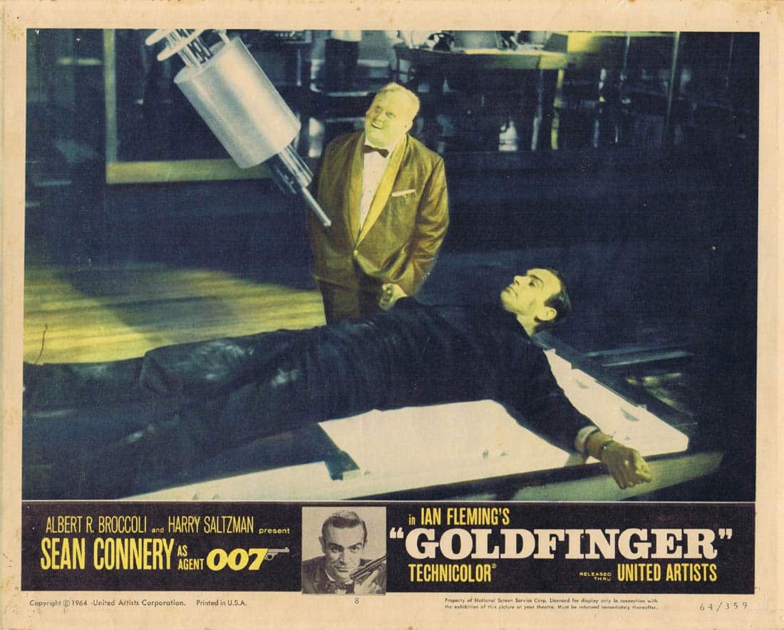 GOLDFINGER Original Lobby Card 8 Sean Connery James Bond Best Card