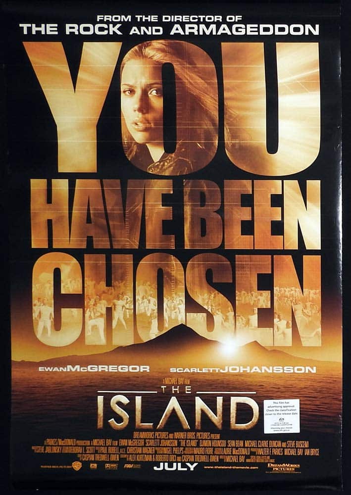 THE ISLAND Rolled One sheet Movie poster Ewan McGregor Scarlett Johansson