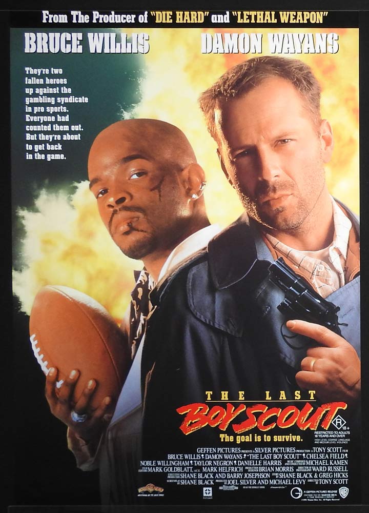 THE LAST BOY SCOUT Rolled One sheet Movie poster Bruce Willis Damon Wayans