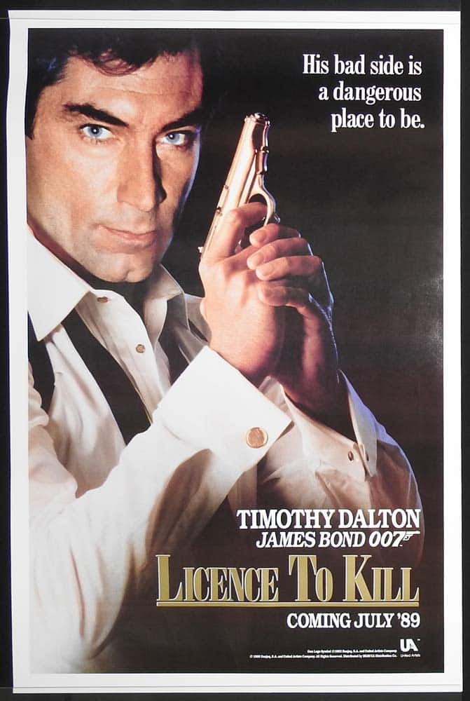 LICENCE TO KILL Original US Advance One sheet Movie poster Timothy Dalton James Bond