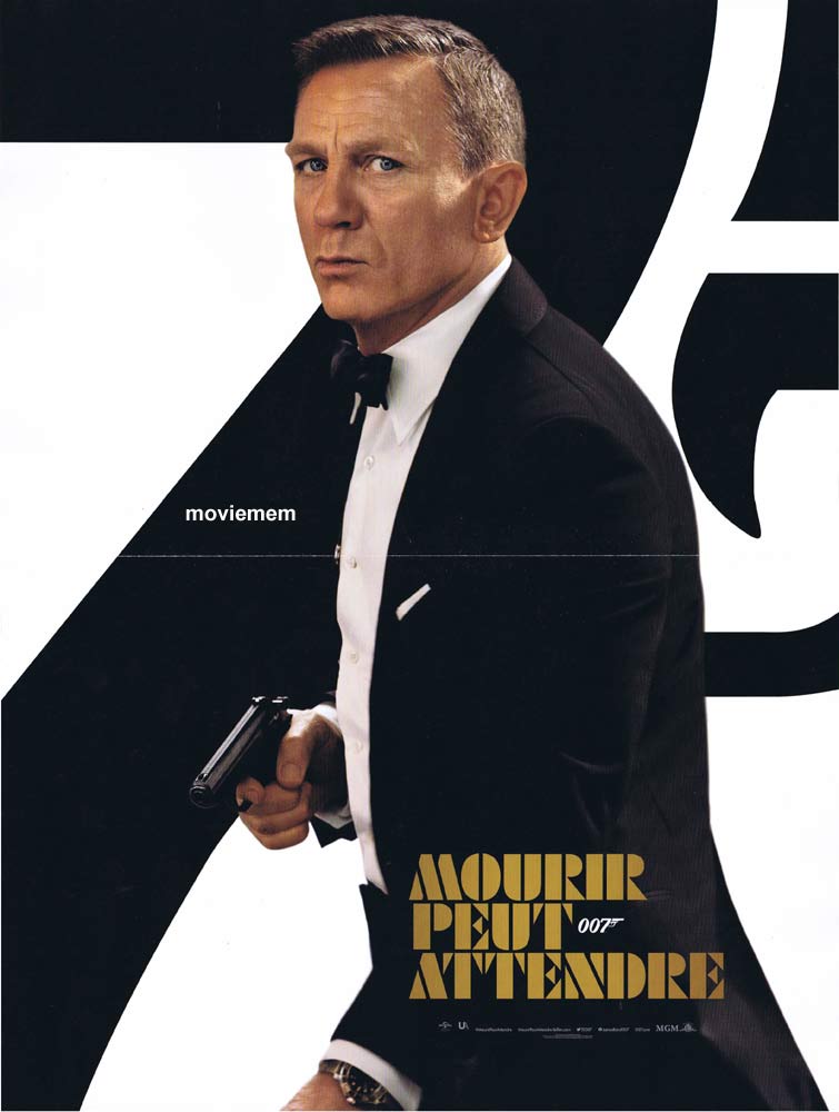 NO TIME TO DIE Original French Movie poster Daniel Craig James Bond