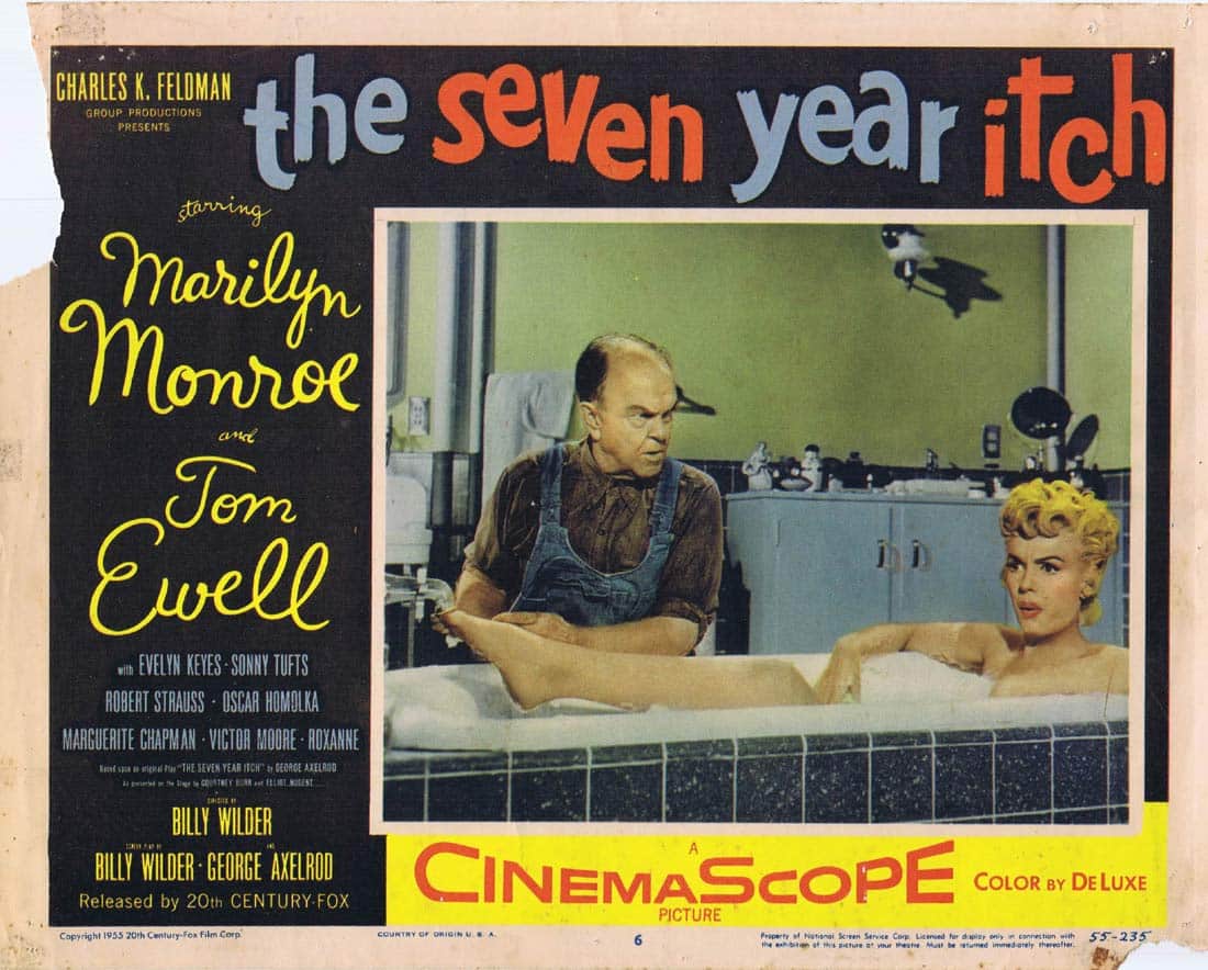 THE SEVEN YEAR ITCH Lobby Card 6 Marilyn Monroe Tom Ewell Billy Wilder
