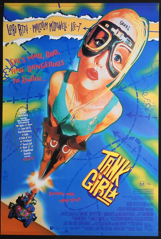 TANK GIRL Original Rolled One sheet Movie poster Lori Petty Ice-T Naomi Watts