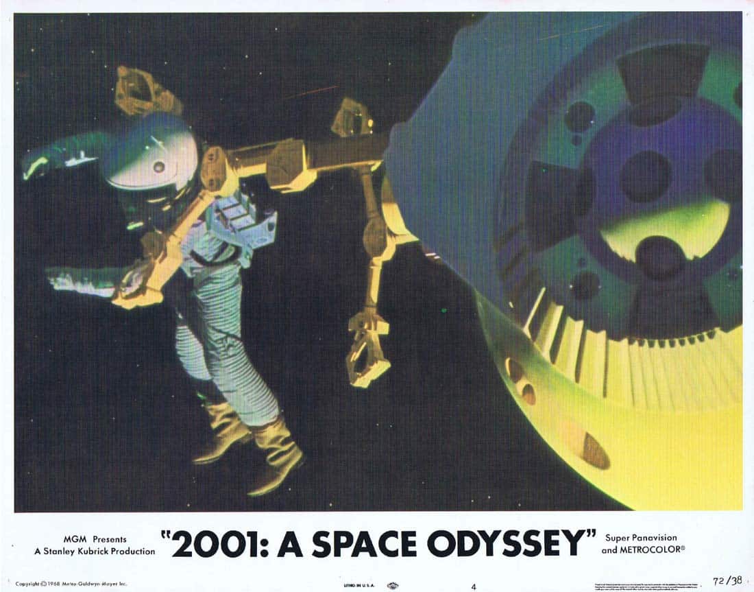 2001 A SPACE ODYSSEY Original 1972r US Lobby Card 4 Keir Dullea Stanley Kubrick