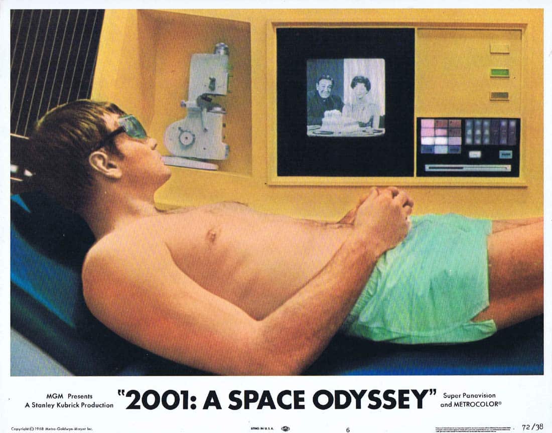 2001 A SPACE ODYSSEY Original 1972r US Lobby Card 6 Keir Dullea Stanley Kubrick