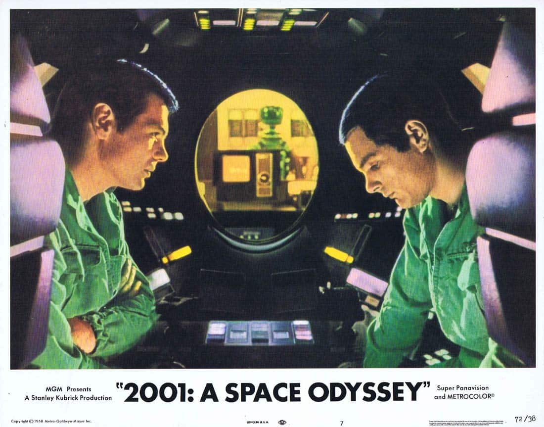 2001 A SPACE ODYSSEY Original 1972r US Lobby Card 7 Keir Dullea Stanley Kubrick