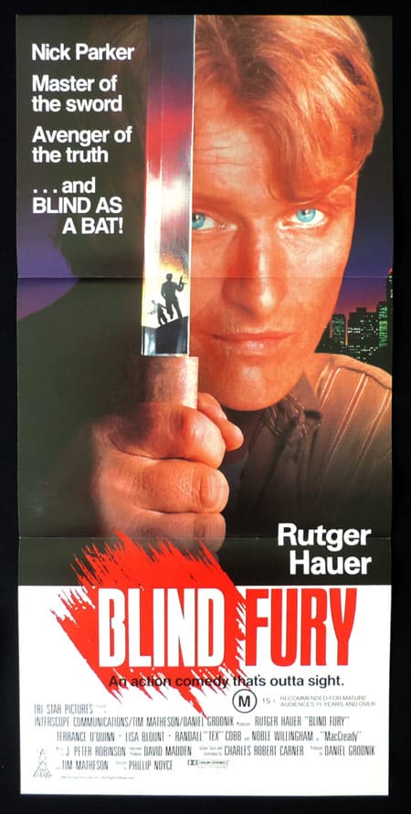 BLIND FURY Original Daybill Movie Poster Rutger Hauer Terrance O’Quinn