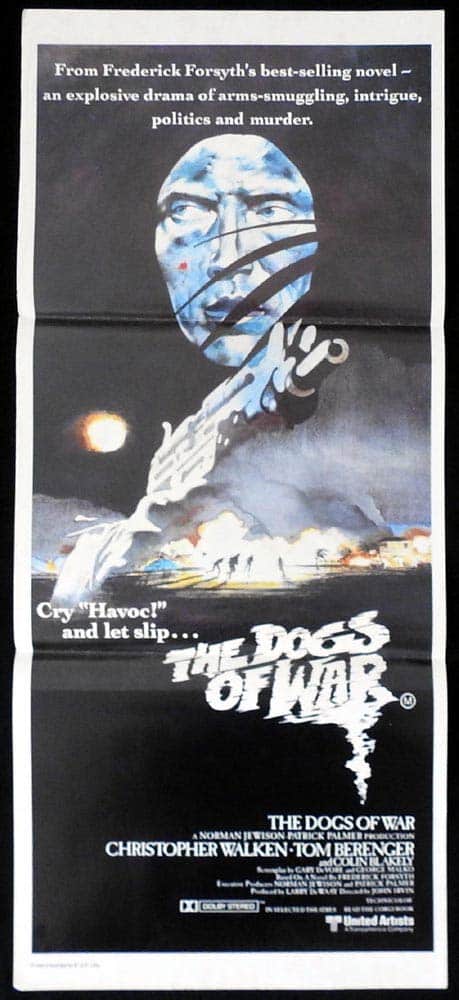 THE DOGS OF WAR Original Daybill Movie poster Christopher Walken Tom Berenger