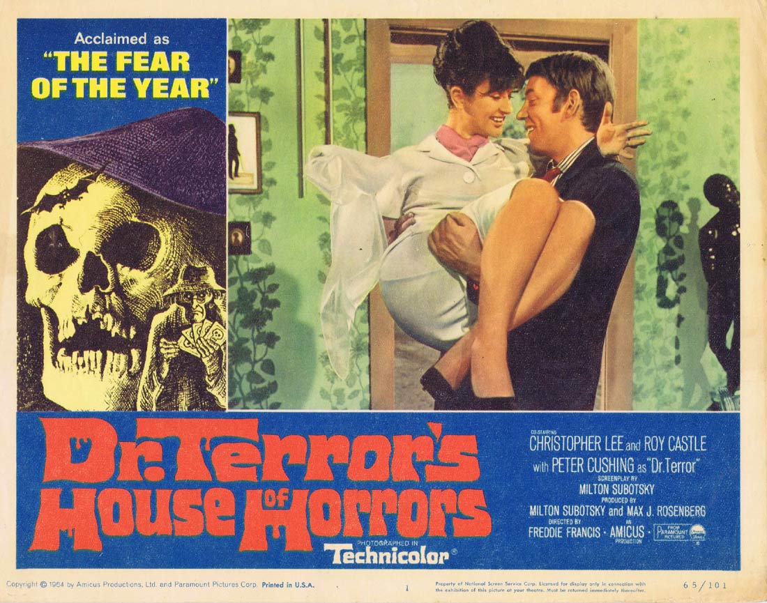 DR TERROR’S HOUSE OF HORRORS Original Lobby Card 1 Peter Cushing Christopher Lee