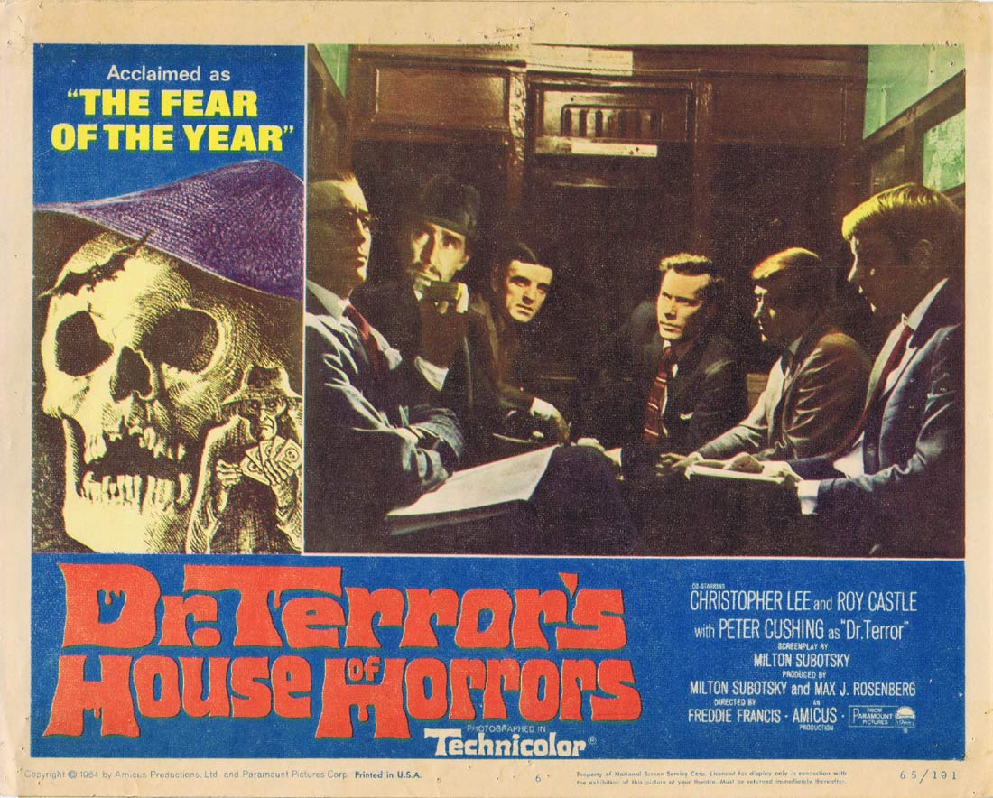 DR TERROR’S HOUSE OF HORRORS Original Lobby Card 6 Peter Cushing Christopher Lee