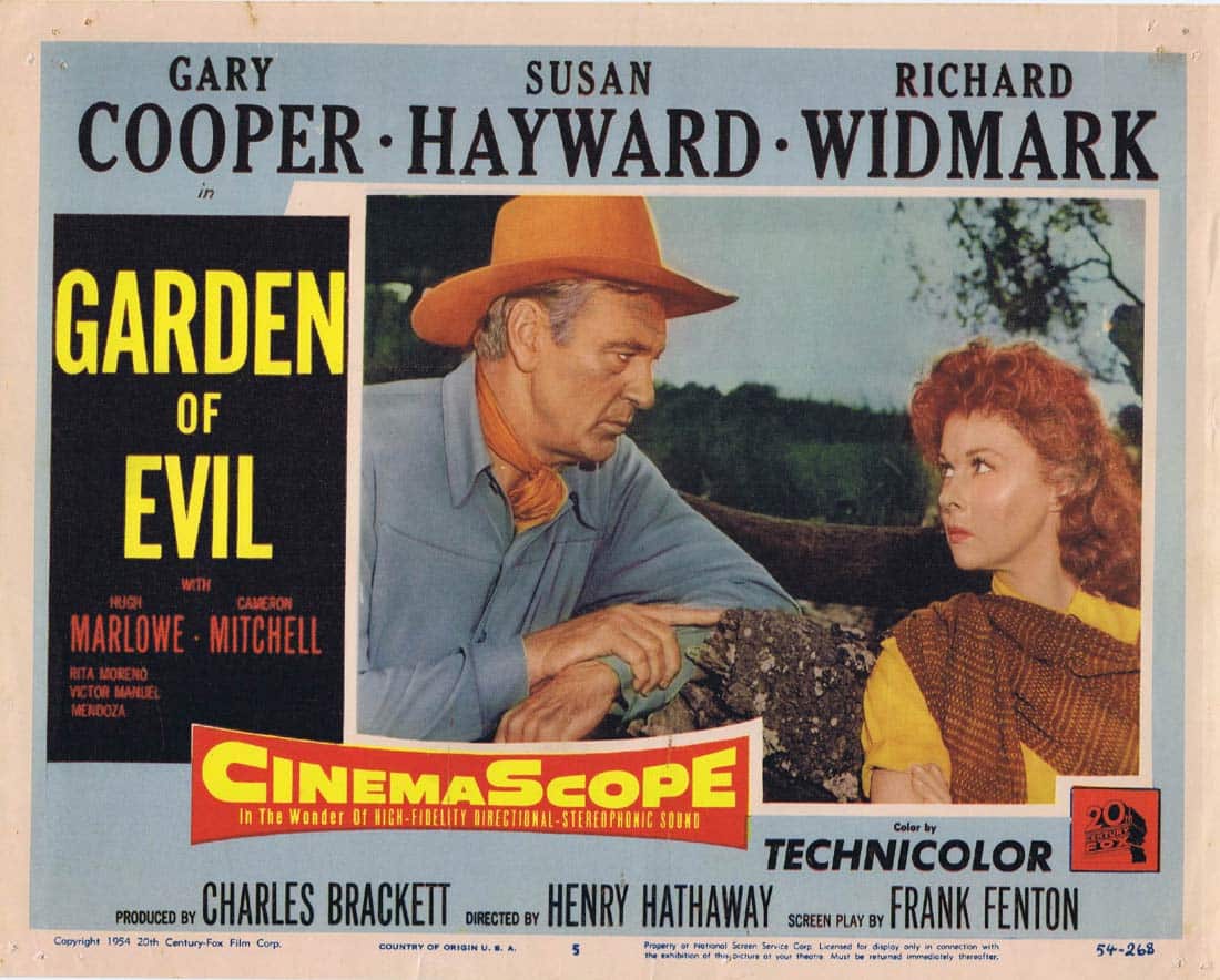 GARDEN OF EVIL Original Lobby Card 5 Susan Hayward Gary Cooper Richard Widmark