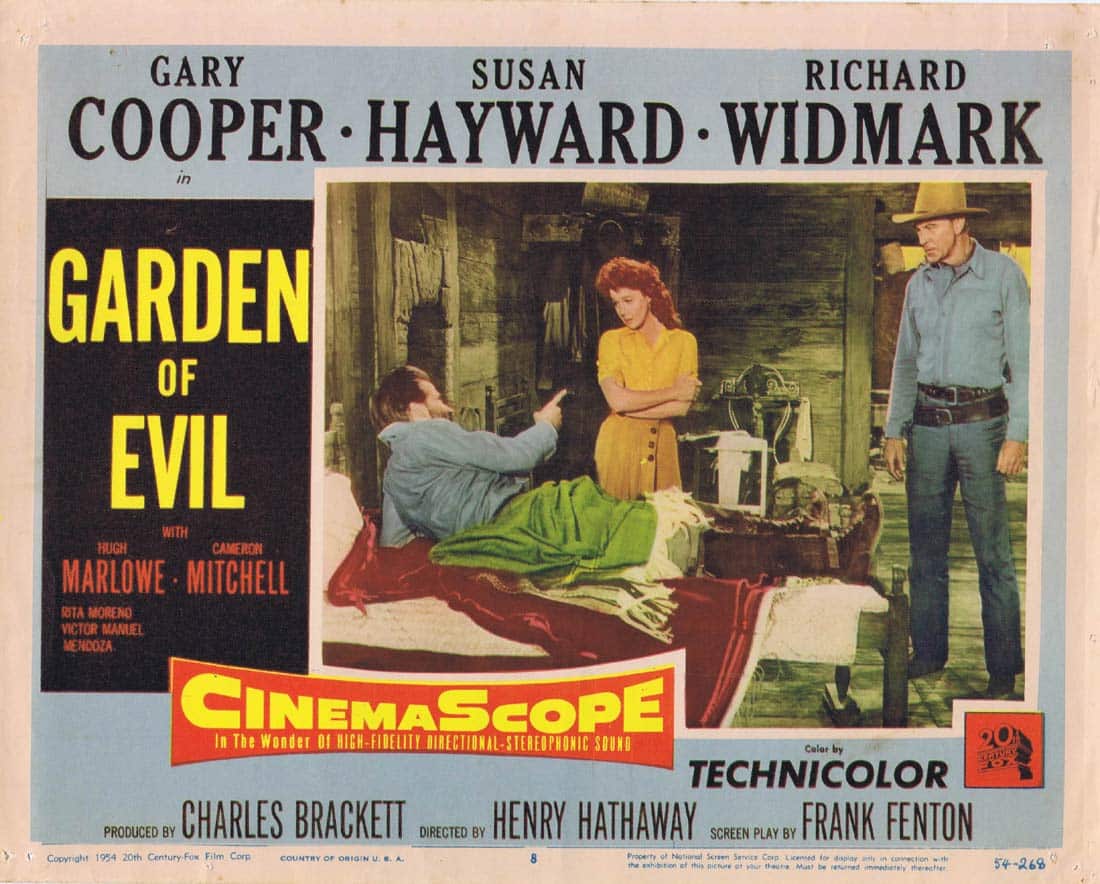 GARDEN OF EVIL Original Lobby Card 8 Susan Hayward Gary Cooper Richard Widmark