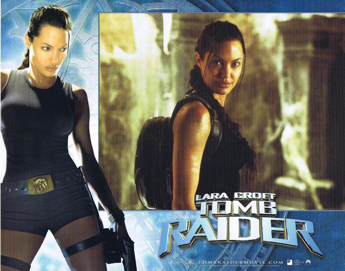 LARA CROFT TOMB RAIDER Original Lobby Card 1 Angelina Jolie Daniel Craig