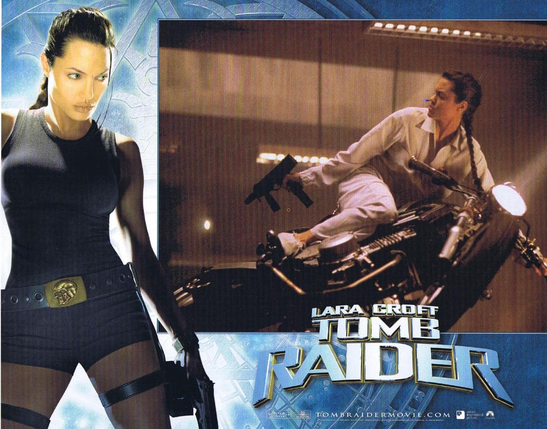 LARA CROFT TOMB RAIDER Original Lobby Card 3 Angelina Jolie Daniel Craig