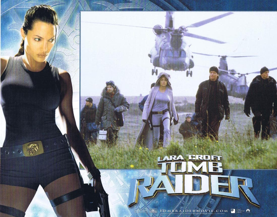 LARA CROFT TOMB RAIDER Original Lobby Card 4 Angelina Jolie Daniel Craig