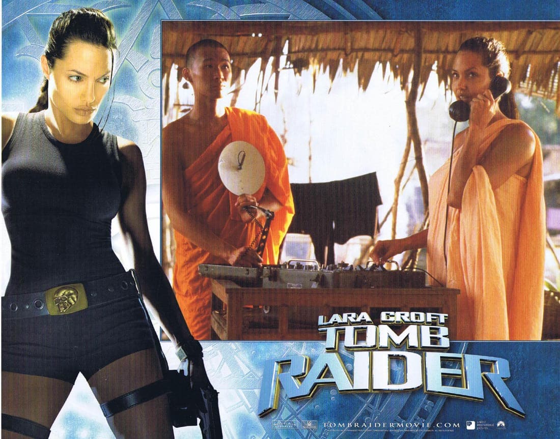 LARA CROFT TOMB RAIDER Original Lobby Card 8 Angelina Jolie Daniel Craig