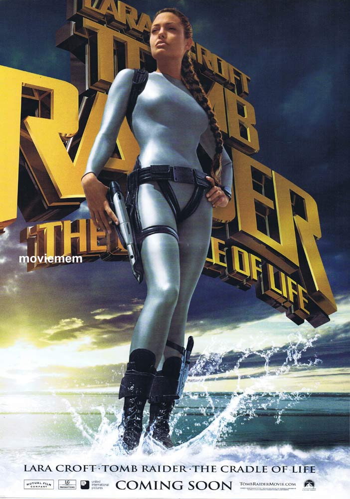 LARA CROFT TOMB RAIDER Original US Adv Mini Daybill Movie Poster Angelina Jolie Daniel Craig