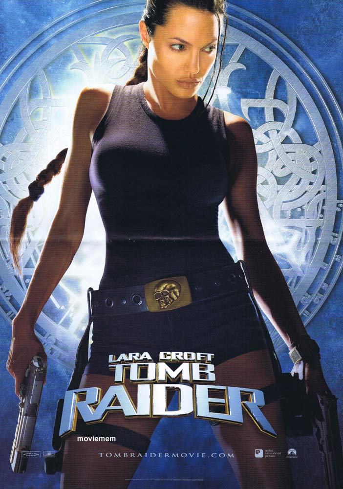 LARA CROFT TOMB RAIDER Original US Mini Daybill Movie Poster Angelina Jolie Daniel Craig