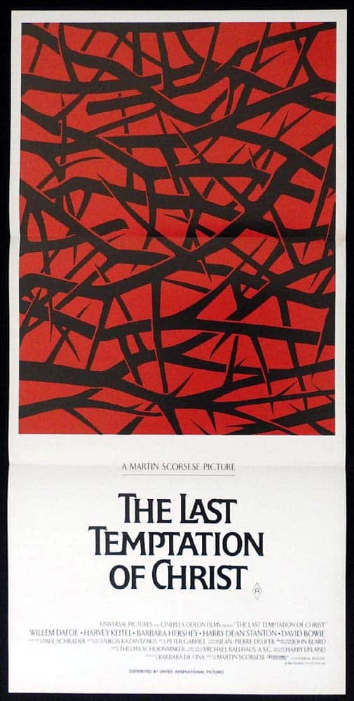 THE LAST TEMPTATION OF CHRIST Original Daybill Movie poster Martin Scorsese Harvey Keitel