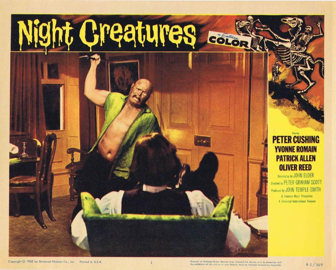 NIGHT CREATURES aka CAPTAIN CLEGG Lobby Card 1 Peter Cushing Hammer Horror