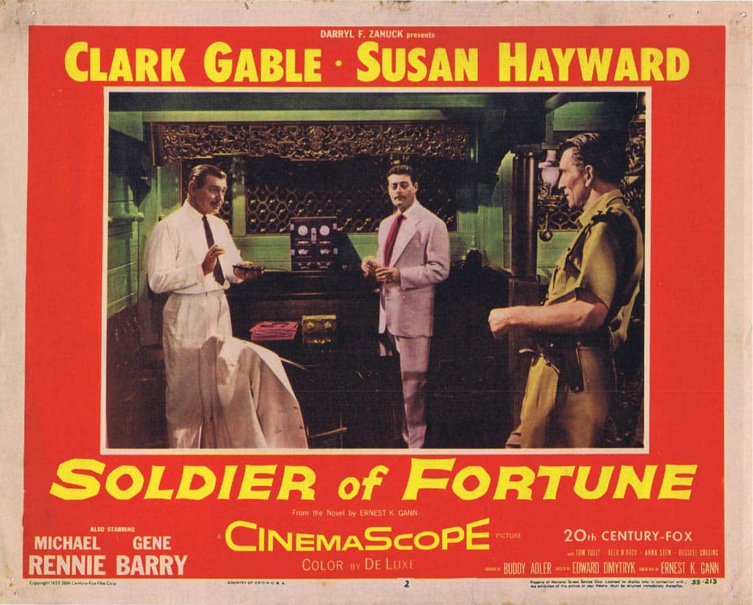 SOLDIER OF FORTUNE Lobby Card 2 Clark Gable Susan Hayward