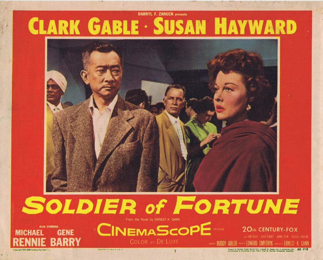 SOLDIER OF FORTUNE Lobby Card 7 Clark Gable Susan Hayward