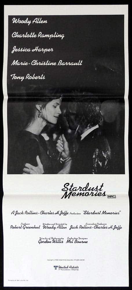 STARDUST MEMORIES Original Daybill Movie Poster Woody Allen Charlotte Rampling