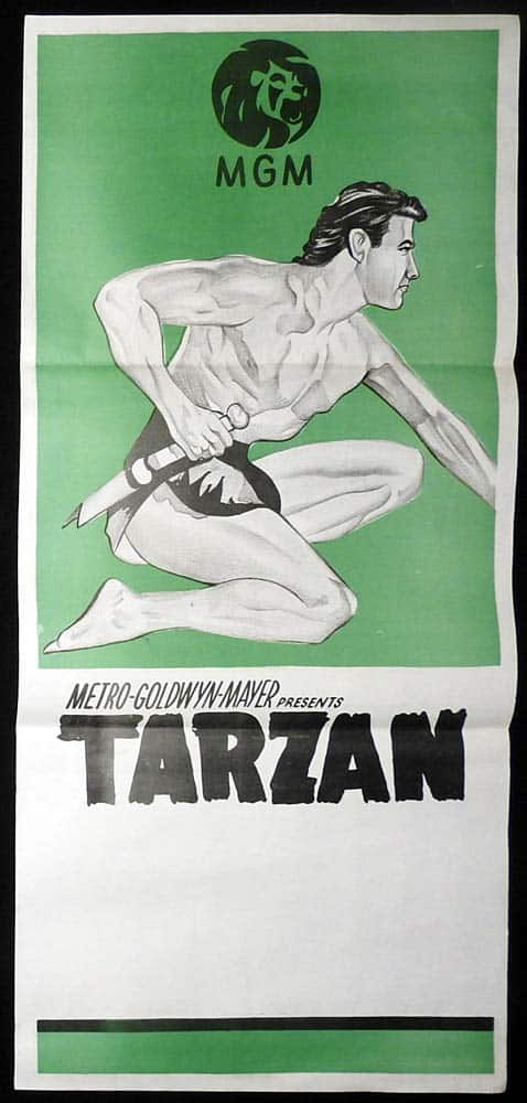 TARZAN Original 60s MGM Stock Daybill Movie Poster
