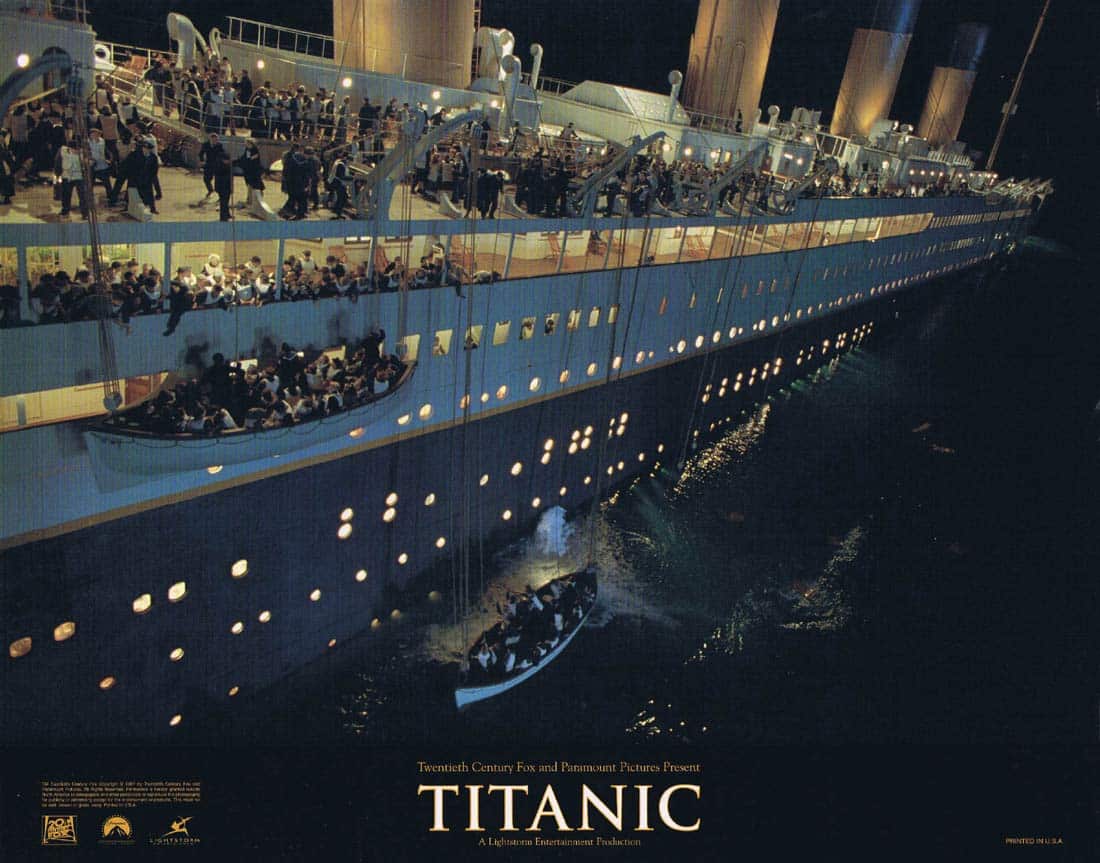 TITANIC Original US Lobby Card 6 Leonardo DiCaprio Kate Winslet